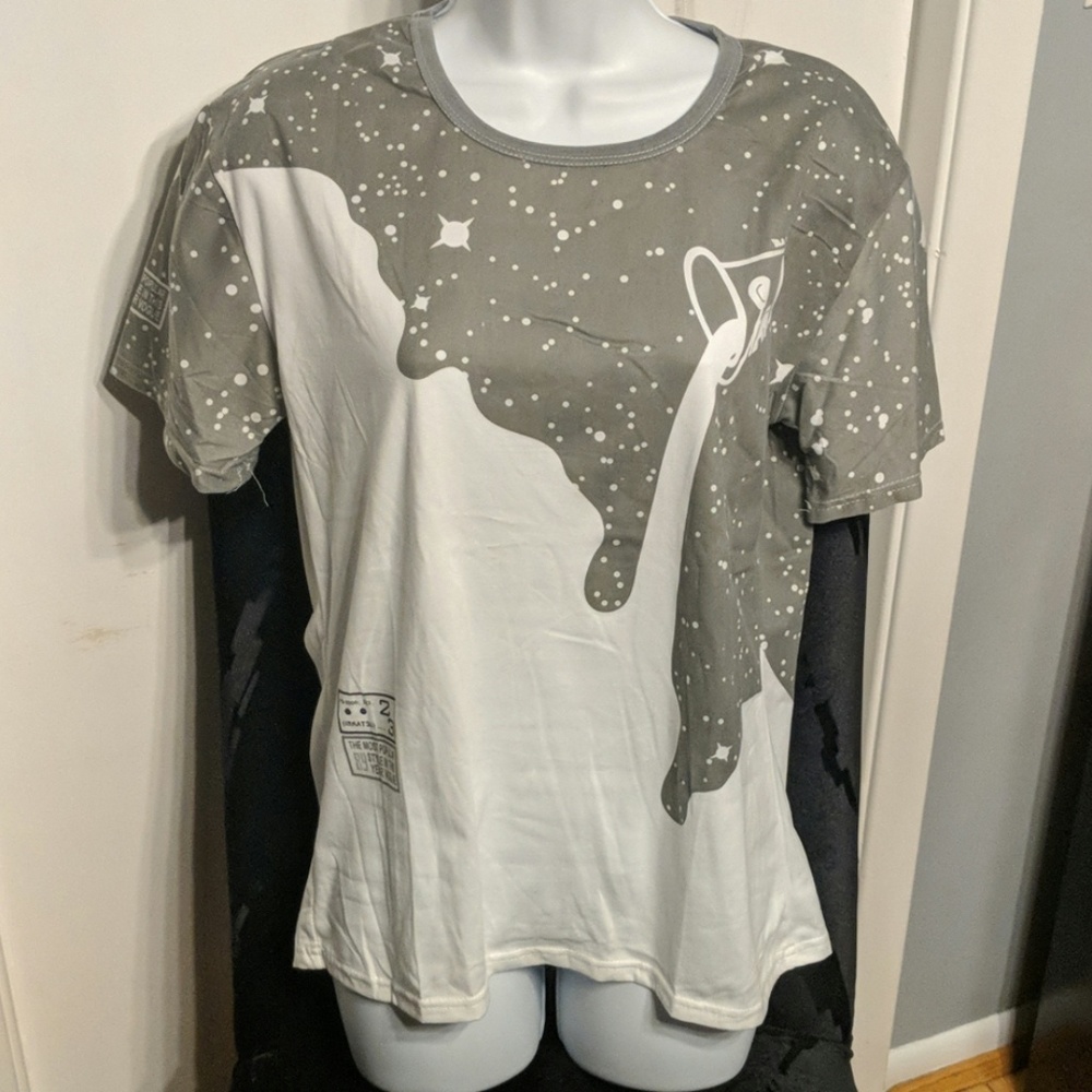 Grey and White Paint Bucket Galaxy T-Shirt